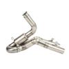 Exhaust Middle Mid Pipe Stainless Steel Link Tube Dual Outlet for Motorcycle Modification