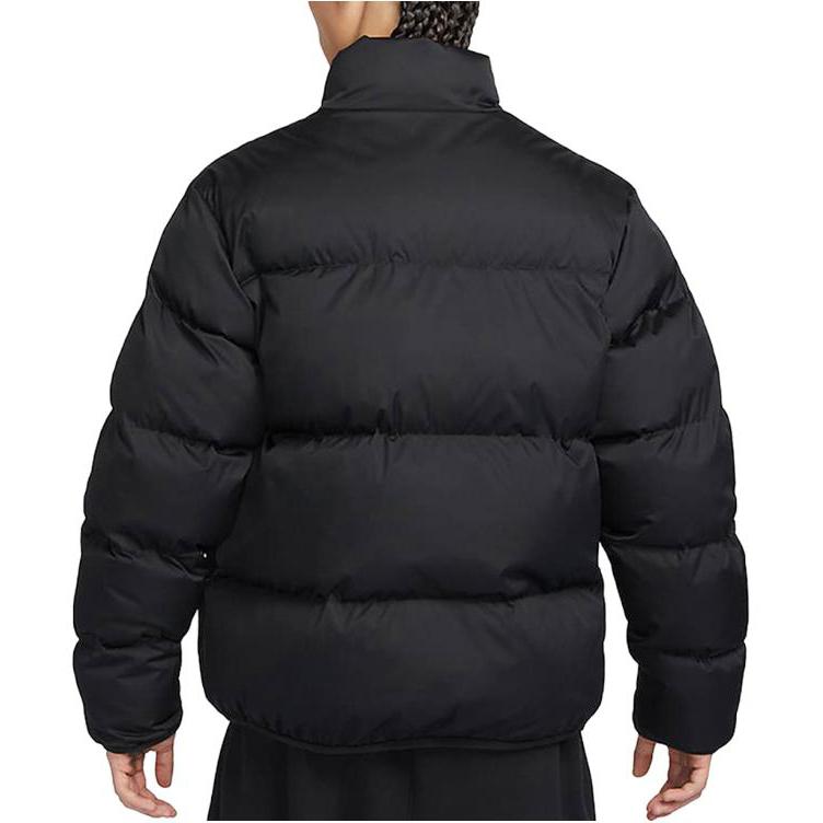 Nike Sportkleding Club Pufferjack (Azië-maatvoering) Zwart/Wit Heren Streetwear FB7369-010