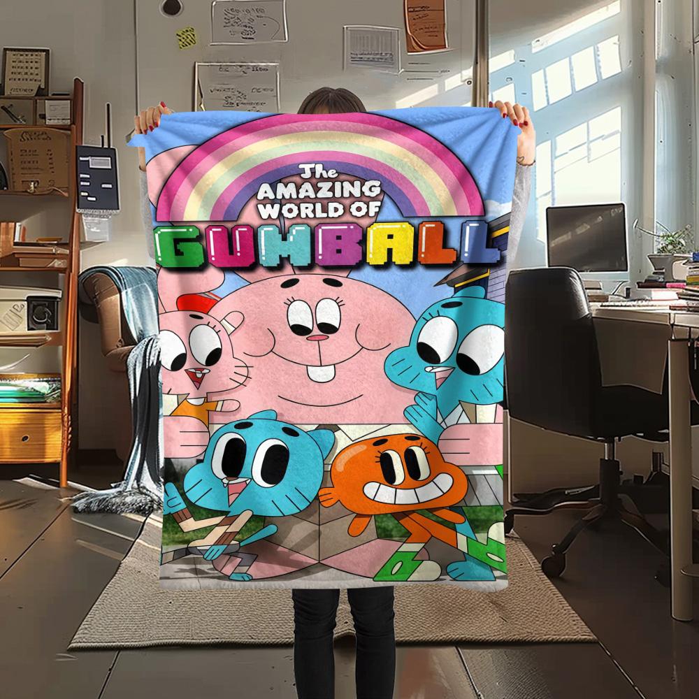 Gumball Print Flanellen Deken, Hoge Kwaliteit, Comfortabel voor Alle Seizoenen, Woondecoratie, Warmte en Comfort