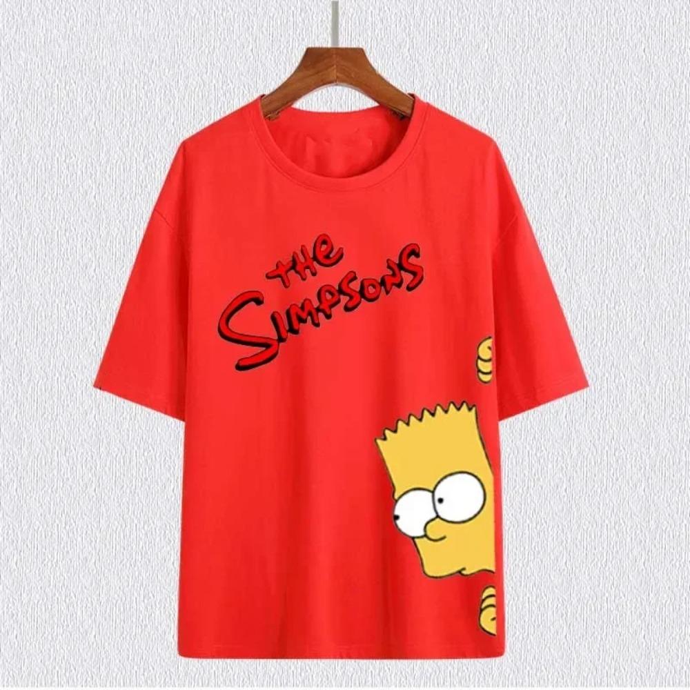 MINISO Les Simpsons Famille Imprimé Dessin Animé T-shirts Coton Été Manches Courtes T-shirts Cool Streetwear Harajuku Décontracté Enfants/Adultes Haut
