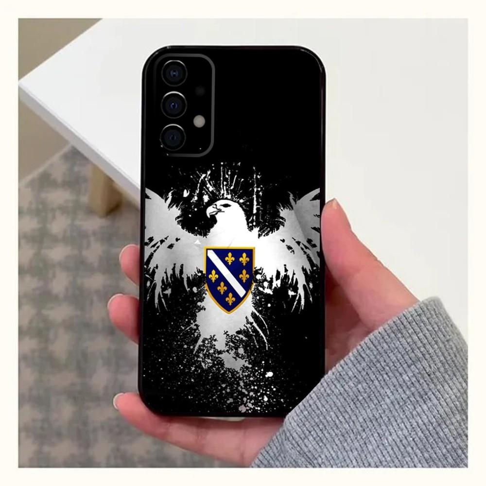 Bosnien und Herzegowina Herz Handyhülle Für Samsung Galaxy A13,A21s,A22,A31,A32,A52,A53,A71,A80,A91 Weiche Schwarze Abdeckung