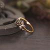 Huitan Vintage Rose Rings Women Exquisite Flower Shaped Metal Rings Daily Wear Aesthetic Accessories Party Ancient Retro