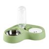 Cat Feeder Food Grade Stainless Steel Bowl Pet Feeder with Automatic Water Refill Dual Zone Design Cat Food Water Combo