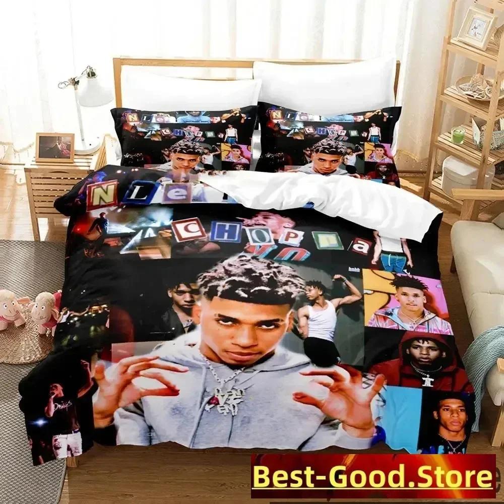 New NLE Choppa Rapper Bedding Set Duvet Cover Full Queen King Size Pillowcase Bed Printed Bed Set Aldult Kid Bedroom Single Twin