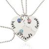 Women Necklac Chain 3 Piece Set Best Friend Friendship Pendan