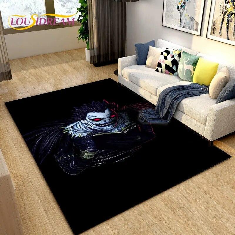 Anime Death Note Gebied Tapijt Groot, Tapijt Tapijt voor Woonkamer Bank Kinderkamer, Keuken Badkamer Deurmat Zachte Antislip Vloermat