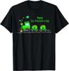St Patricks Day Train Lucky Gold Graphic Tee Soft Cotton Casual Short Sleeve TShirt for Unisex