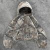 Retro Zip Up Hoodie Men Camouflage Pattern Zipper Sweatshirt High Street Hip Hop Streetwear Oversized Unisex Camo Hoodie