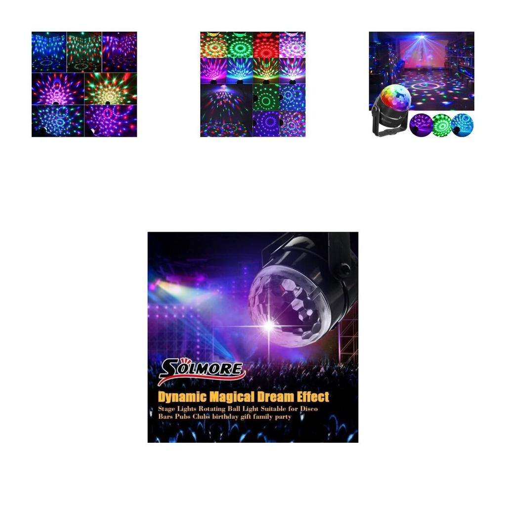 Mini Stage Magic Disco Ball Lamp Effect With Colorful Rotating Dj Party Led Light Rgb