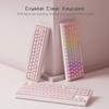 113 Key Jelly Round Side Keycaps Ice Crystal Translucent Pink OEM Profile Key Cap for Cherry MX 61 68 104 Mechanical Keyboard