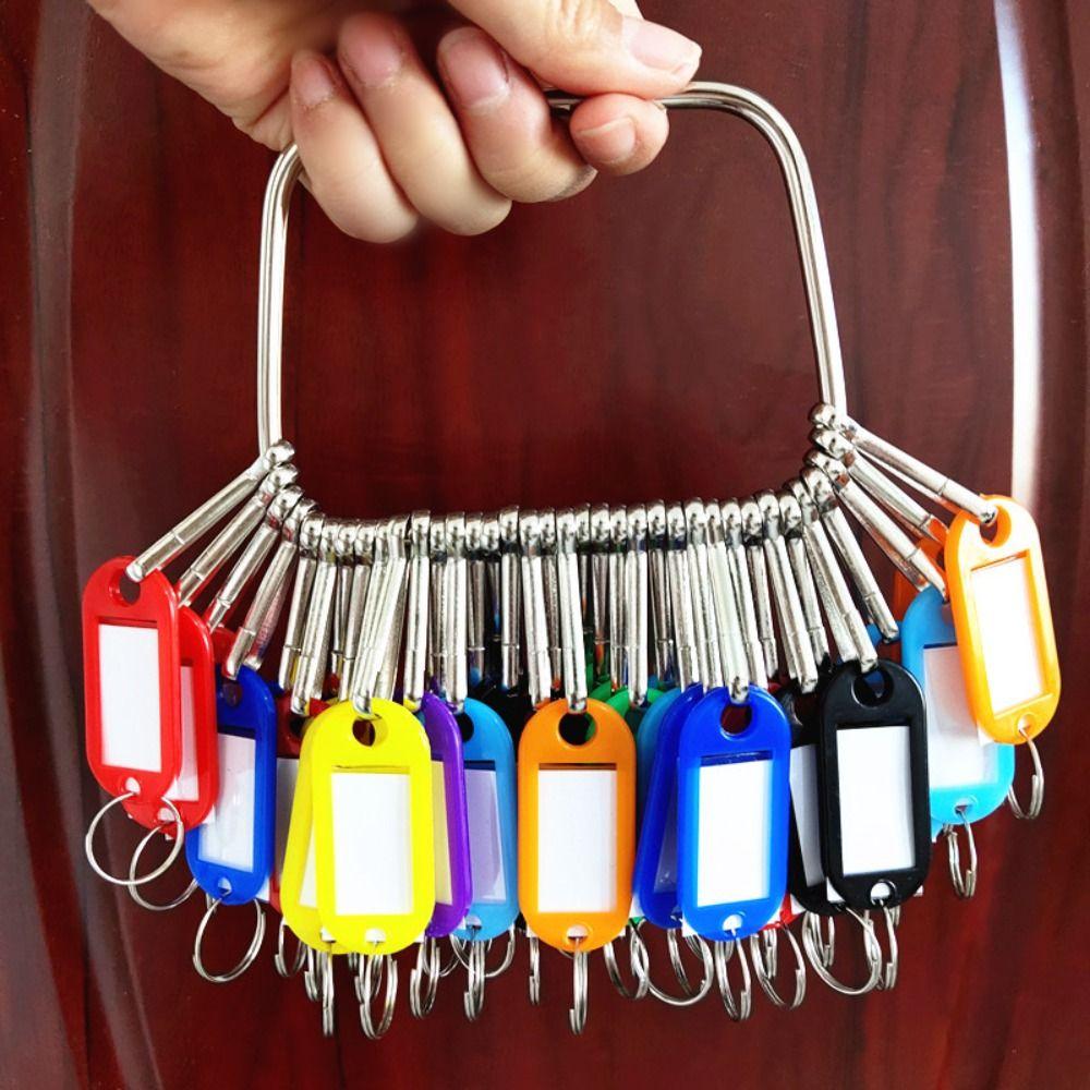 16/26/36 Pièces Porte-clés Transparents avec Fenêtre et Plaques Numérotées Porte-clés Accessoires de Location