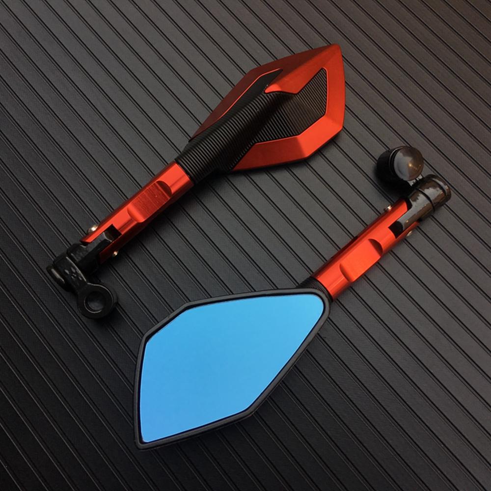 Pair 8mm 10mm CNC Aluminum Motorcycle Mirror Rearview Rear View Side Mirrors Motorbike For Kawasaki Z900 Z900RS Z800