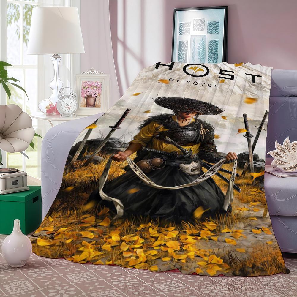 Spel G Ghost of Tsushima Deken Warm En Zacht Geschikt Voor Slaapkamer Woonkamer Bank Bed Kantoor Reizen Kamperen