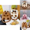 Stylish Capybara And Raccoon Plush Backpack Versatile Large Capacity For School Use