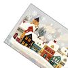 Easy Peel Glass Stickers Christmas Static Window Clings, Snow Town Snowflake Decals, Winter Village for Home Holiday Decor Decoration Seasonal Film