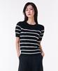 CHASECULT Women'S Striped Short Sleeve Sweater-Dbrg5672D03