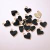 20pcs 13x11.5mm Enamel Small Cute Heart Charms Pendant DIY Jewelry Making Accessories Findings for Bracelet Earrings Keychains