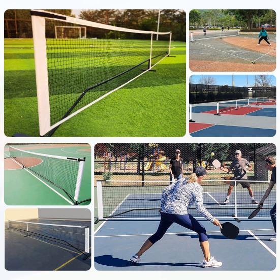 Filet de pickleball ultra-stable, installation simple, taille réglementaire, filet de pickleball portable de remplacement pour intérieur/extérieur