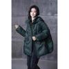 New Women's Clothing, Simple Temperament Hooded Down Jacket Women, Coat, Loose Casual Large Size