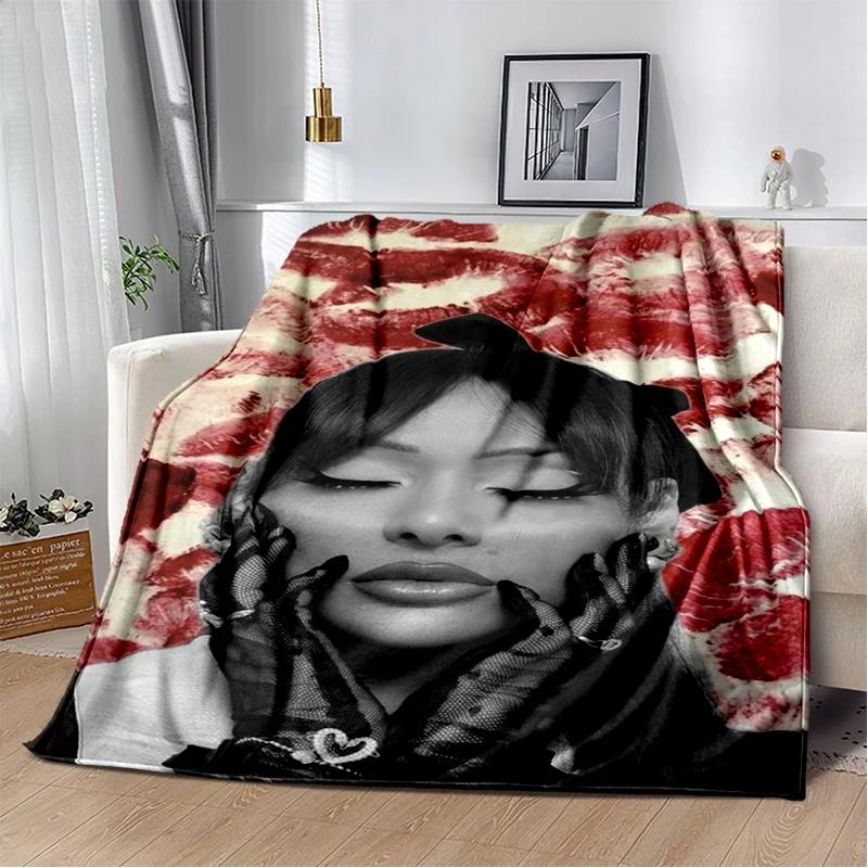 Coperta morbida in flanella 3D Ayliva Lieb Pop Singer per Letto Camera da letto Divano Picnic, Coperta da lancio per Coprire Esterni Tempo libero Regalo Bambini