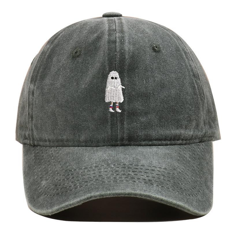 Halloween Ghost Embroidered Baseball Hat Suitable for Various Occasions Fashionable Adjustable Lightweight Hat