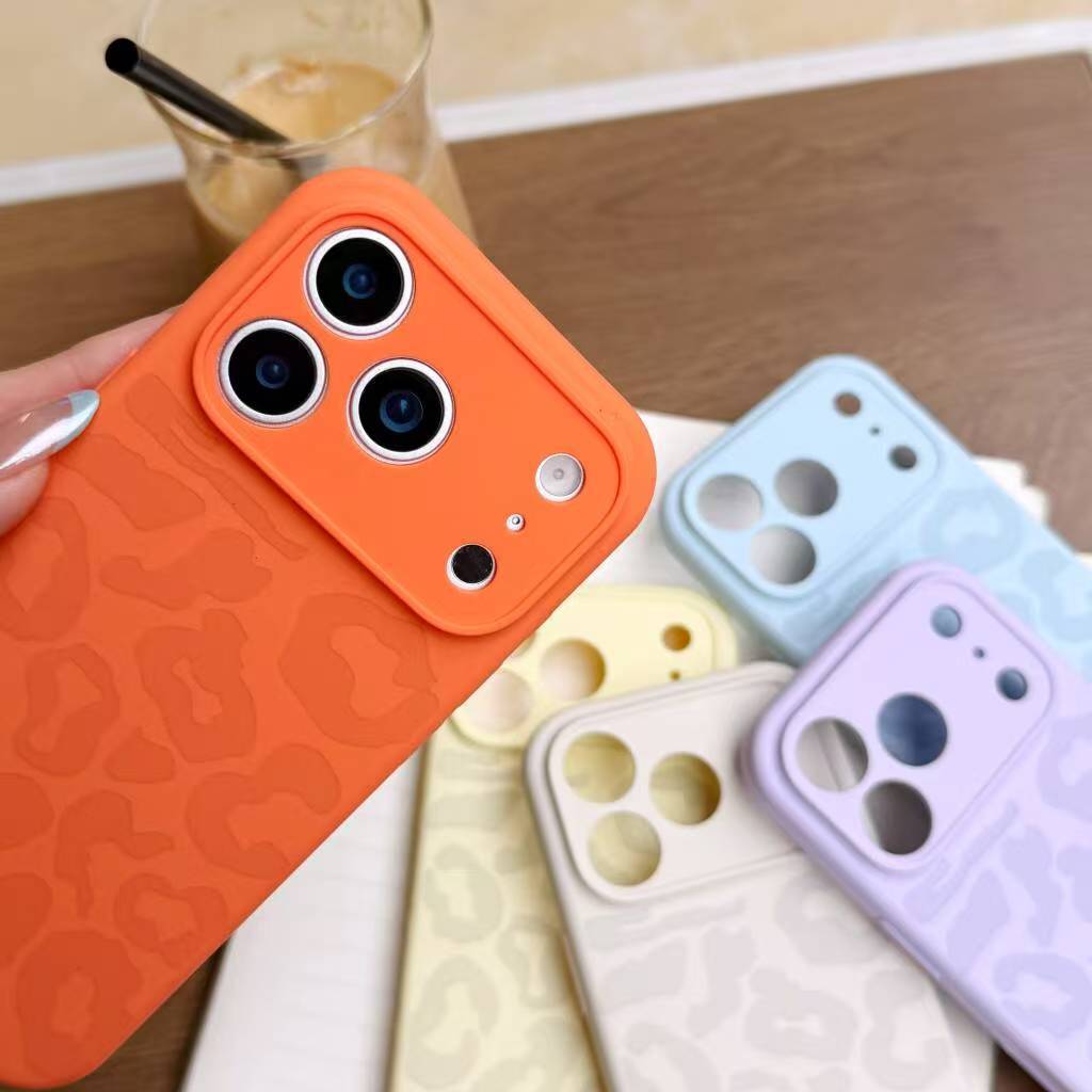 Nouvelle Coque de Téléphone en Silicone Imprimé Léopard Gaufré pour IPhone 17 Pro Max 16 Pro Max 15 Pro Max 14, Découpes Précises Protection Caméra Anti-Choc Housse Souple