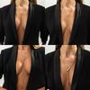 European & American Fashion Irregular Square Snake Necklace with Metallic Water Drop Pendant