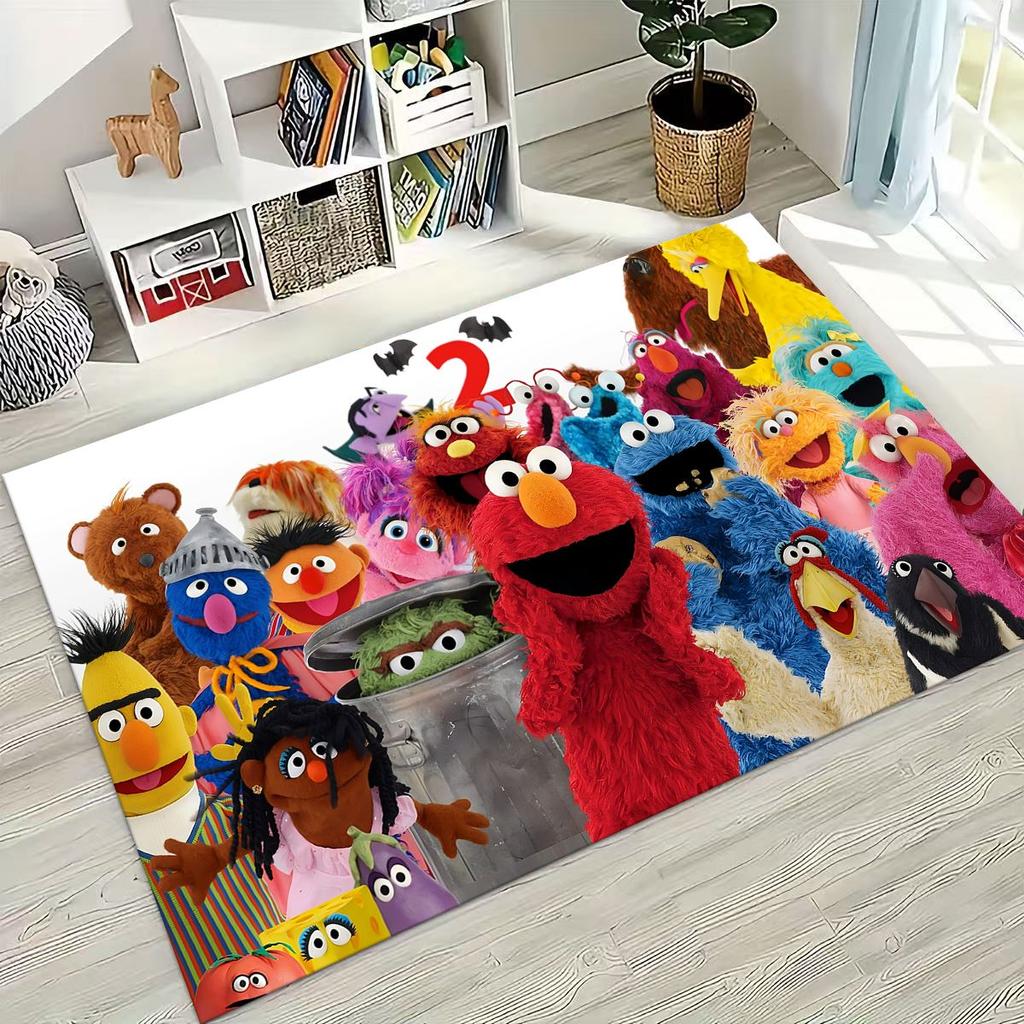 Χαλί Κινούμενων Σχεδίων 3D S-Sesame για Υπνοδωμάτιο Σαλόνι Καναπέ Σπίτι Πατάκι Εισόδου, Μεγάλο Αντιολισθητικό Χαλάκι Δαπέδου για Παιχνίδι Παιδιών
