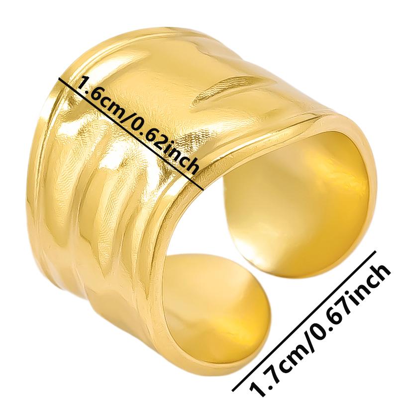 1/6pcs Leaf Heart Evil Eye Waterproof Stainless Steel Rings For Women Men Accessories Vintage Ring Open Adjustable Anillos Mujer