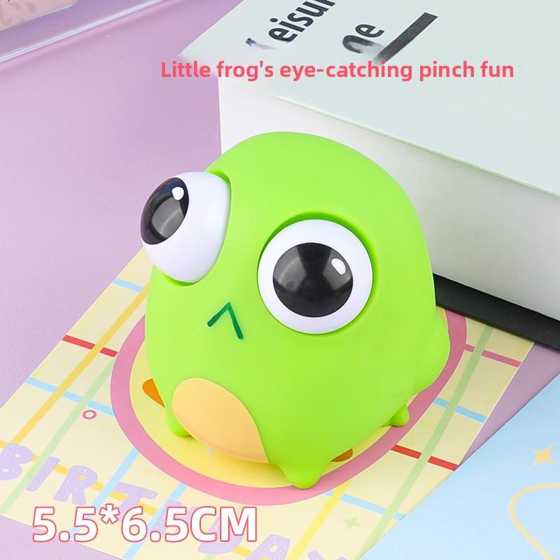 Pvc Frog Stress Relief Toy With Eye Popping Features For Kids And Teens
