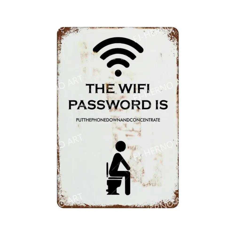 Funny Toilet Metal Painting Tin Sign Retro Picture Vintage Corrosion Plaque Board Cafe Bar Man Cave Cinema Bathroom Wall Decor