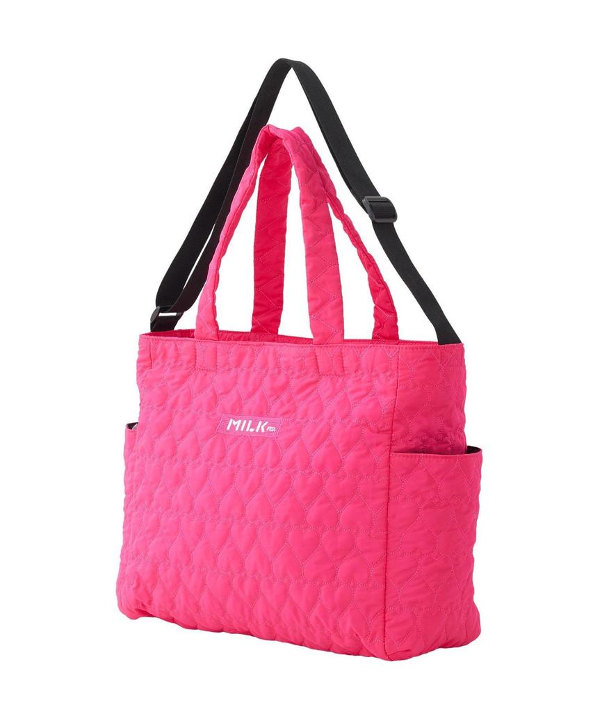 Heart Quilted 2-Way Tote 103244053001 Pink One Size