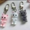 Creative Plush Cat Pendant Ornaments Car Key Ring Handmade Cat Keychain Gifts