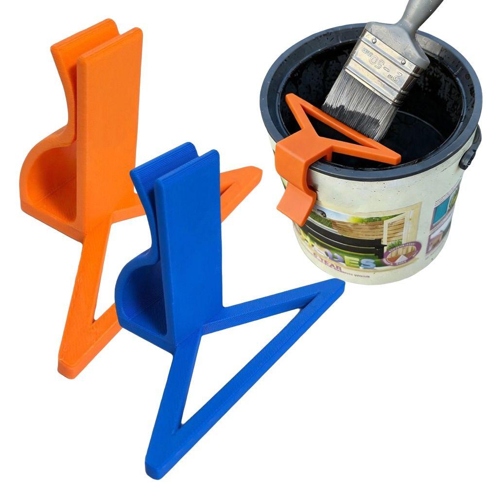 Clip-on Paint Can Brush Cleaner Drip-Proof Paint Scraping Tool for No-mess Decorating