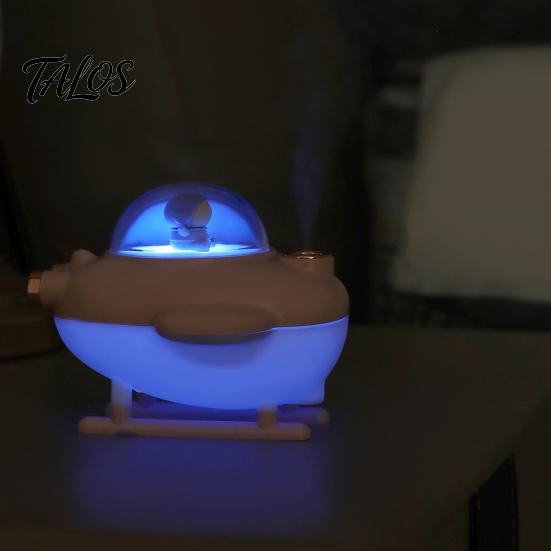 Fine Mist Humidifier Desktop Humidifier, Airplane Shaped with Light, Portable 220ml Water Nursery Tank Capacity Quiet Operation for Skin Moisturizing