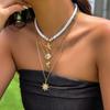 BLINGBAY Women's Pendant New Sea Wind Shell Conch Tassel Multi-layer Necklace With Polymer Clay Sheet Starfish Collar Girls Party Jewelry Gifts
