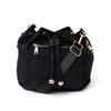 VITAFELICE Women's 10-Pocket Drawstring Shoulder Bag (vnsb-698z) (Black)