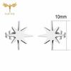12 Pairs Simple Geometric Earrings Wholesale Round Square Star Lightning 8 Style Stainless Steel Stud Earrings Set Woman Zircon