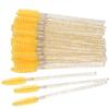 CNKESS 50Pc bags/cans Disposable Eyelash Extension Mascara Wand Glitter Micro Lash Brushes Spoolie With Container Case Wholesale