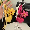 Faux Leather Floral Mini Backpack Hanging Handbag Pendant Bag Pendant Bags Accessories CLE