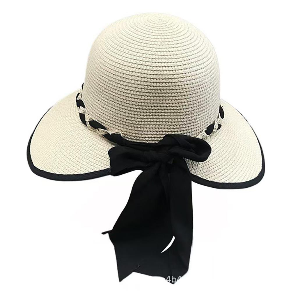 Big Bowknot Sun Visor Hat Wide Brim Outdoor Sun Hat Portable Sun Hat  Travel Outing