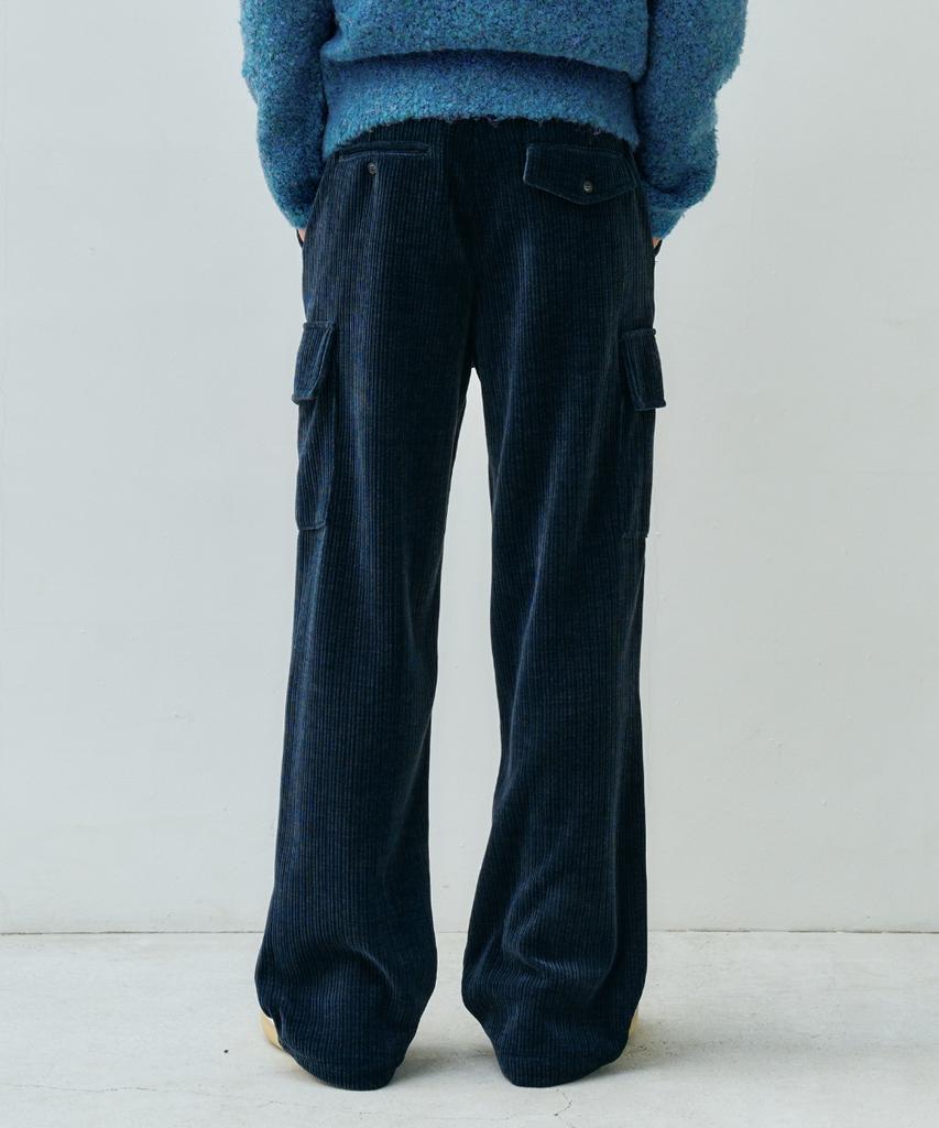 MINAV Cargo Velvet Corduroy Pants [Navy]