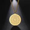 Buddhist Lotus Flower Om Symbol Pendant Necklace Mandala Hindu Yoga Inspirational Meditation Necklaces Religious Jewelry