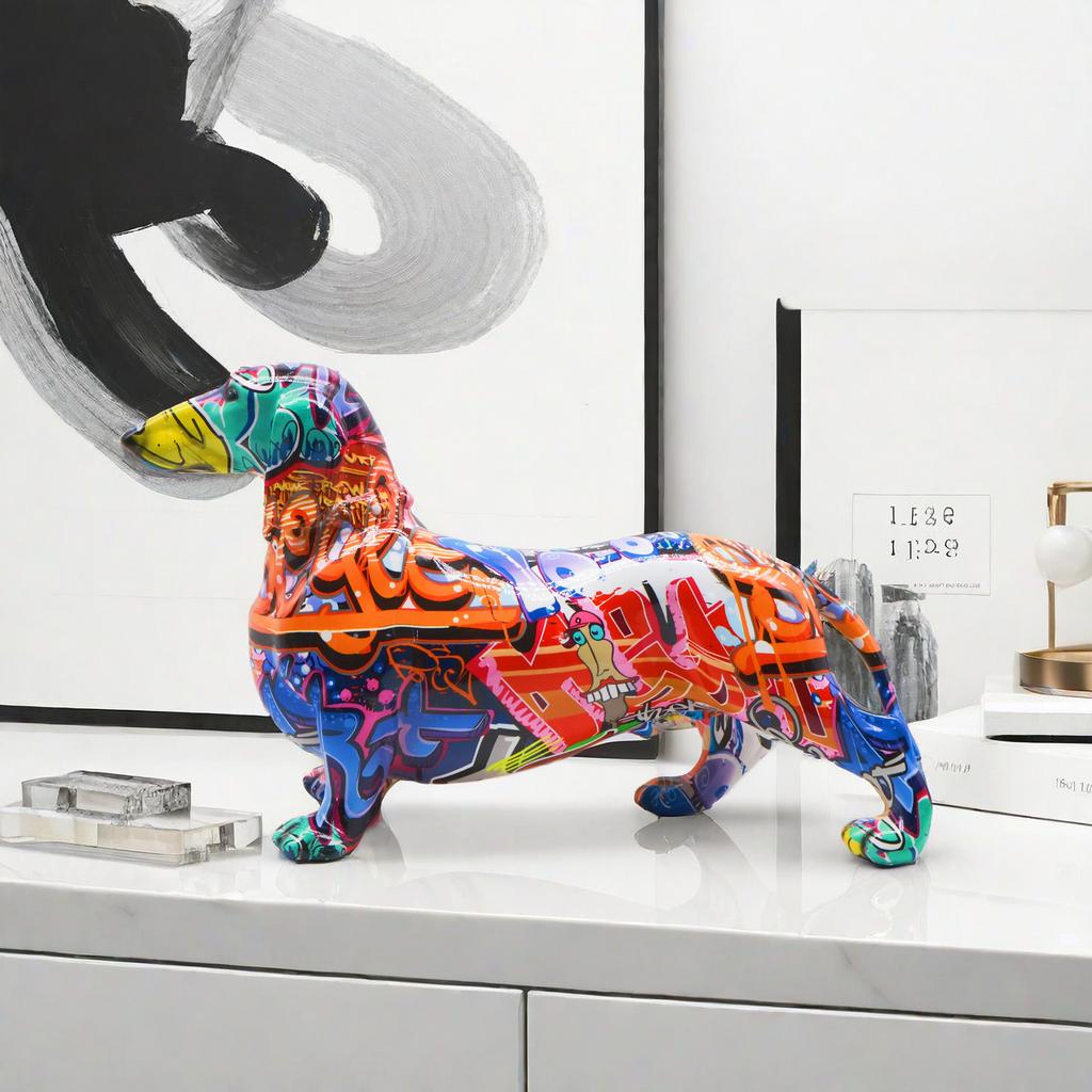 Modern Sleek Dachshund Dog Ornaments Good Unique Home Wine Cabinet Decoration Office Tabletop Jewelry Crafts Durable