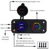 12V LED Duel Car 2 USB Port Charger with DC Voltmeter Digital Auto/Motorbike/Boat Cigarette Lighter Socket Splitter