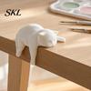 Creative Cat Statue for Tabletop 3D Printed Lazy Figurine, Sleeping Kitten Desk Decor, Cute Animal Modern Ornament Home Office, DIY Paintable
