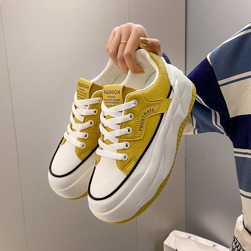 Platformowe Buty Sportowe Damskie Sznurowane Sneakersy Damskie Wygodne Do Biegania Wulkanizowane Buty Sportowe Treningowe na Grubej Podeszwie Buty2024