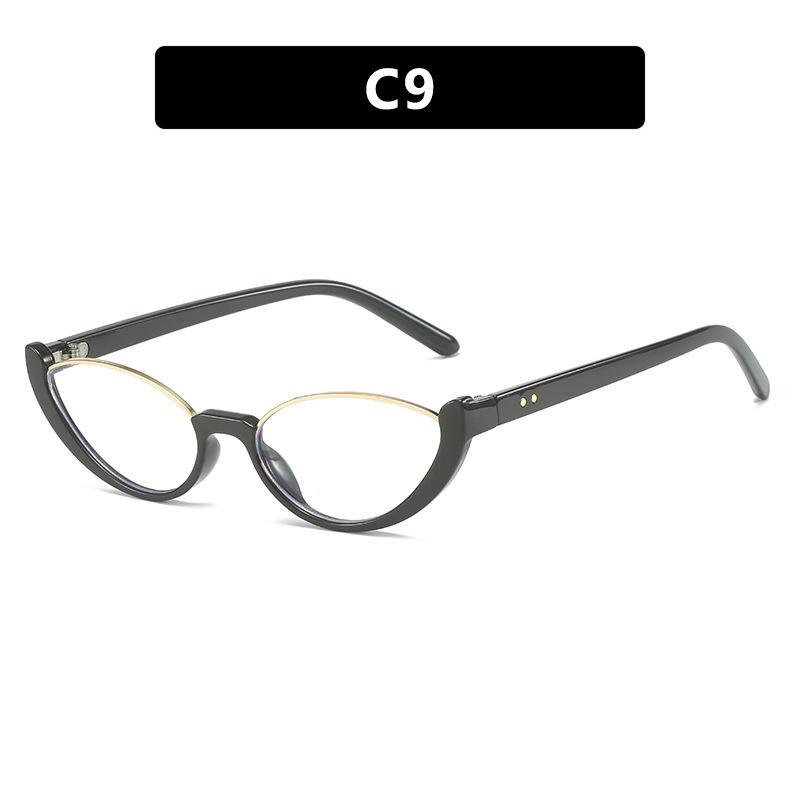 Popular Fashion Small Cat Eye Sunglasses Women Black Leopard Shades UV400 Sun Glasses Female Half Frame Eyewear