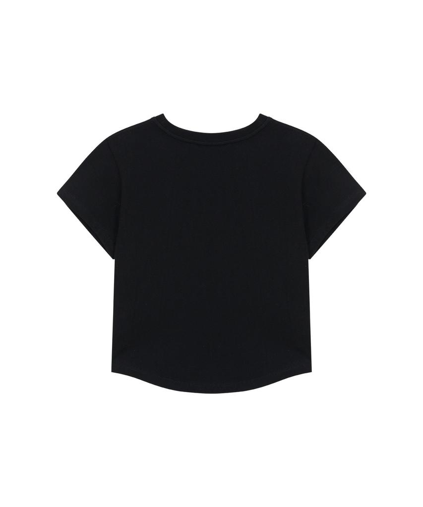 Isjabaibeu Itz Mini Logo Crop T Shirt - Black