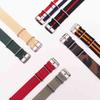 Extended Nylon Canvas Watch Strap with Three Ring Pin Buckle 18 20 22 24mm Breathable Universal Replacement Wristband for Men